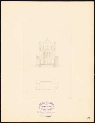 Kirche: Grundriss, Schnitt