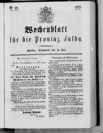 Nr. 29, Ausgabe vom 18. Juli 1857