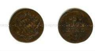 Deutsche Kleinmünze über 1 Pfennig aus dem Kurfürstentum Bayern