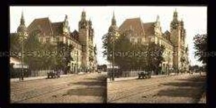 Straße und Justizpalast, Magdeburg