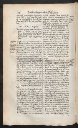 Het XXXIV. capittel. Den veltheer met groote statie ingehaalt. ...