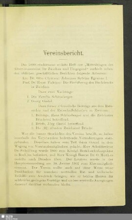 Vereinsbericht