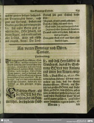 Am vierten Sonntage nach Ostern, Cantate
