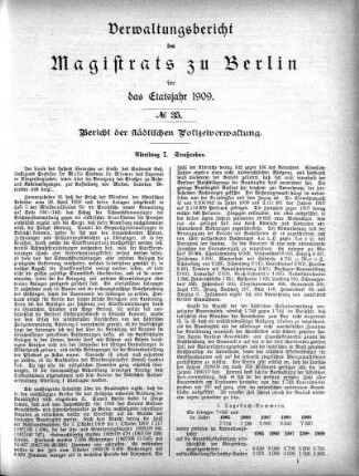 No. 35. Bericht der städtischen Polizeiverwaltung