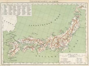 Übersichtskarte von Japan