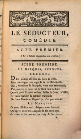 Le séducteur : comédie en cinq actes et en vers