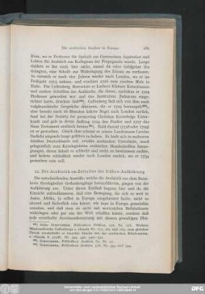 22. Die Arabistik im Zeitalter der frühen Aufklärung