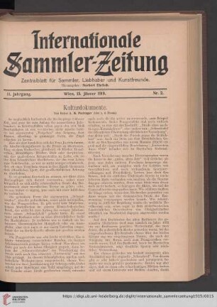Nummer 2 (15. Jänner)