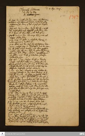 Anmerkungen von Johann Daniel Herrnschmidt zum Manuskript [Carl Hildebrand v. Cansteins] der Lebensbeschreibung Philipp Jakob Speners.