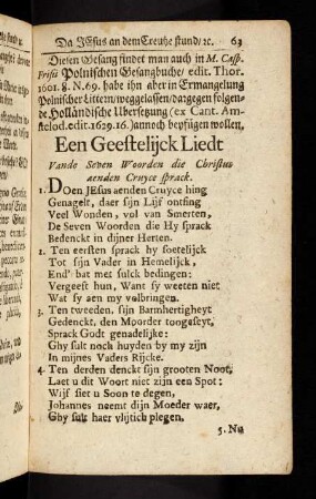 63-65, Een Geestelijck Liedt