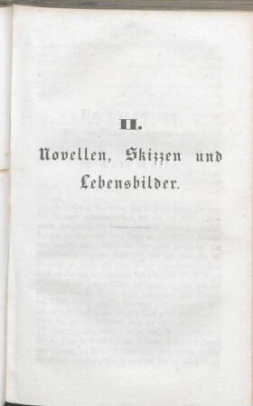 II. Novellen, Skizzen und Lebensbilder.