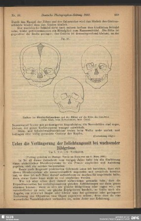 Ueber die Verlängerung der Belichtungszeit bei wachsender Bildgrösse