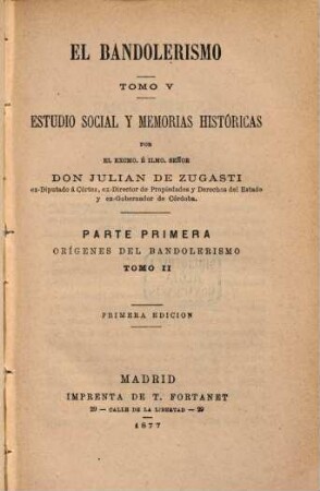 El Bandolerismo : Estudio social y memorias históricas, 5