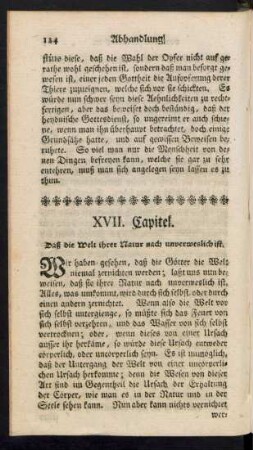 XVII. Capitel