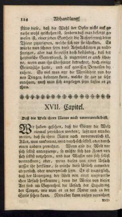 XVII. Capitel