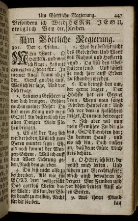 Am Göttliche Regierung.