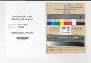 Entnazifizierung Werner Schmoeckel , geb. 17.05.1913 (Rangierer)