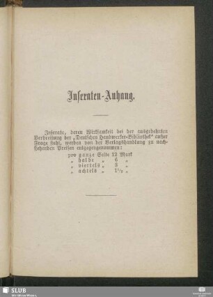 Inseraten-Anhang
