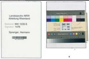 Entnazifizierung Hermann Sprenger , geb. 00.00.0000 ()