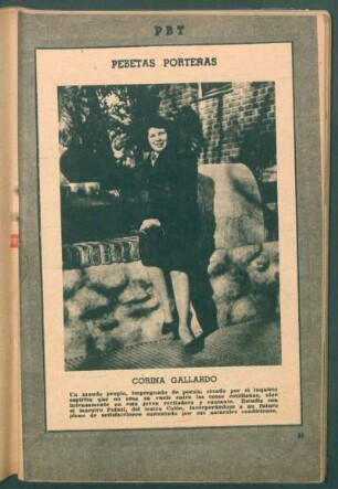 Corina Gallardo, [...] joven recitadora y cantante. [...] - [Fotografía] : Pebetas porteñas