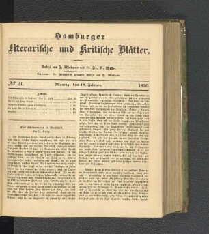 No. 21. 18. Februar 1850
