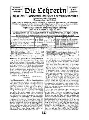 Mitteilung, die "Helene-Lange-Stiftung" betreffend