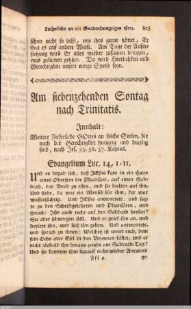 Am siebenzehenden Sontag nach Trinitatis.