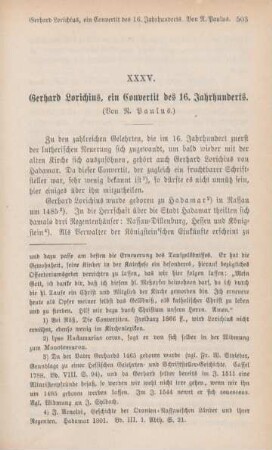 503-528 Gerhard Lorichius : ein Convertit des 16. Jahrhunderts