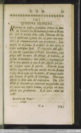 (13.) Quirinus Gesnero