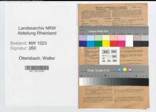 Entnazifizierung Walter Ottersbach , geb. 27.01.1889 (Polizeibeamter)