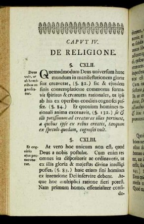 Caput IV. De religione.