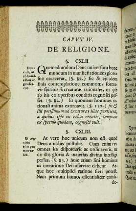 Caput IV. De religione.