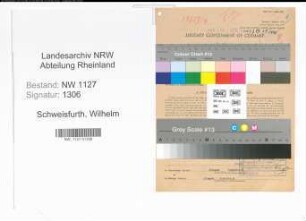 Entnazifizierung Wilhelm Schweisfurth , geb. 07.07.1893 (Konditormeister)