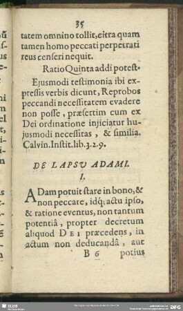 De Lapsu Adami