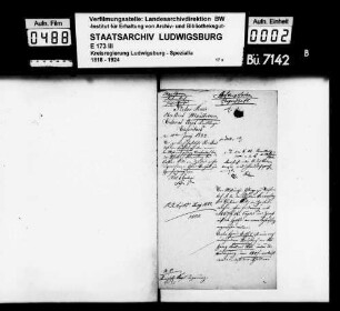 Stiftungssachen: Liegenschaften, Oberamt Maulbronn