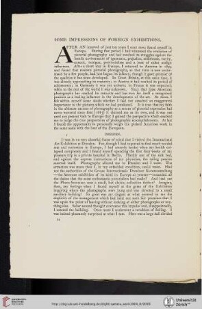 Some Impressions of Foreign Exhibitions