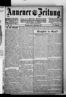 Annener Zeitung : verbunden mit der Annener Volkszeitung : Anzeigenblatt für Witten-Annen und die Stadtteile Rüdinghausen, Stockum und Düren