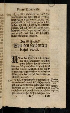 313-319, Das III. - IV. Capitel