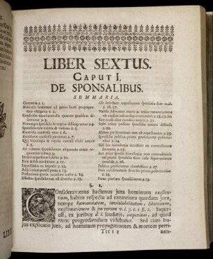 Caput I. De Sponsalibus. - Caput VIII. De Adulterio.