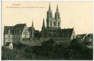 Meißen. Albrechtsburg u.Westtürme d. Doms, Kornhaus