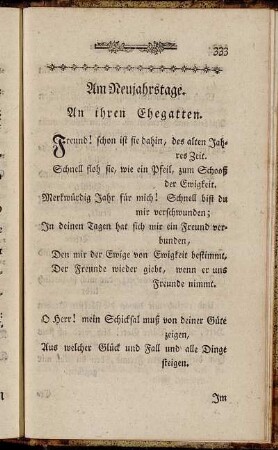 Am Neujahrstage. An ihren Ehegatten