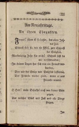 Am Neujahrstage. An ihren Ehegatten
