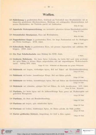 Waffen (Nr. 526 - 567)