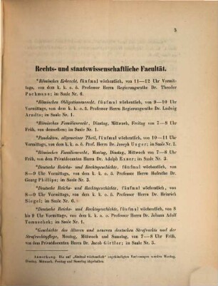 Vorlesungsverzeichnis. 1868,2, 1868, [2.] SS