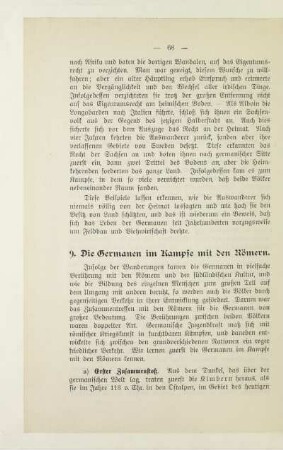 9. Die Germanen im Kampfe mit den Römern
