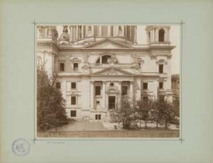 Berliner Dom: Ansicht von Osten, Ausschnitt (Bauzustand)