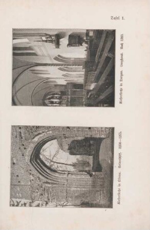 Tafel 1. Klosterkirche in Eldena. Seitenschiff. 1250-1275. Klosterkirche in Dargun. Langhaus. Nach 1240.