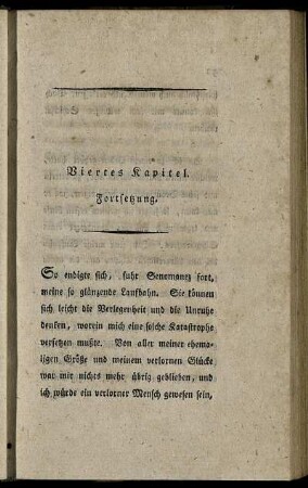 Viertes Kapitel. Fortsetzung.