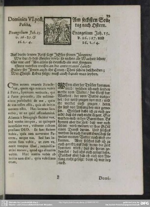 Dominica VI. post Pascha