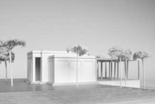 Deutscher Pavillon, Venedig Umgestaltung: Ansicht des Ausstellungsmodells 1:100 (Modellfoto) (Beitrag zur Deutschen Werkbund Ausstellung »this is modern« Venedig 2014)